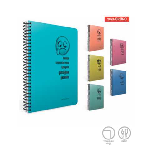 GIPTA 17X24  DEFTER REAL SPİRALLİ PP 80YP ÇİZGİLİ