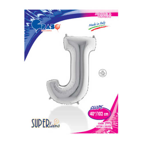 KİKAJOY HARF FOLYO BALON 40" GÜMÜŞ -J-