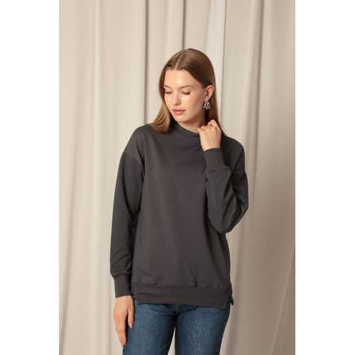 İKİ İPLİK KUMAŞ KADIN ANTRASİT SWEAT