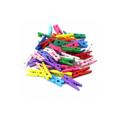 HM AHŞAP MİNİ MANDAL RENKLİ 25MM 6850-7 100LÜ