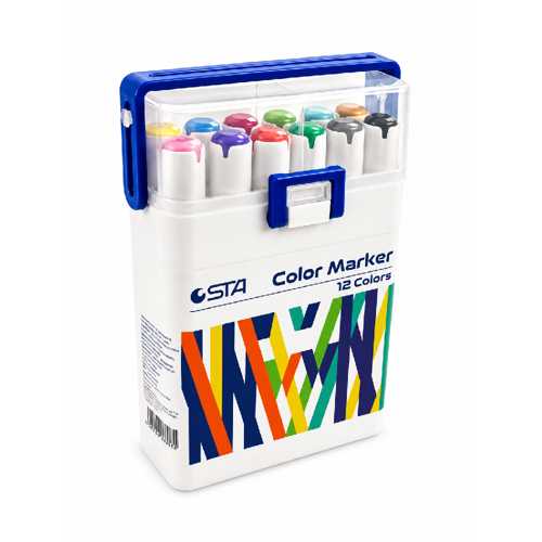 STA ÇİFT  UÇLU PERMANENT MARKER 12Lİ