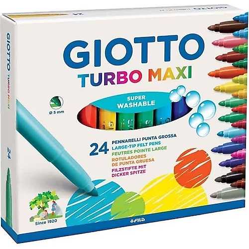 GİOTTO KEÇELİ BOYA KALEMİ TURBO MAXİ 24 RENK