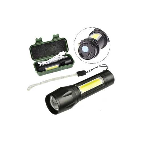ULTRA GÜÇLÜ 2500 LUMEN 5W COB LED USB ŞARJLI EL FENERI AVCILIK FENERI KAMP FENERI