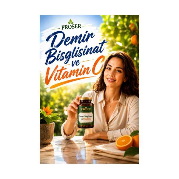 PROSER DEMİR VE C VİTAMİNLİ TAKVİYE FORMÜLÜ (60 ADET)