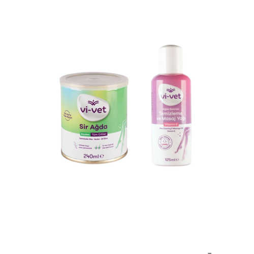 VI VET SIR KAVANOZ AĞDA AZULEN 240 GR + AĞDA SONRASI TEMIZLEME VE MASAJ YAĞI E VITAMINI 125ML