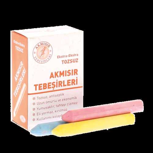 AKMISIR RENKLİ TEBEŞİR TOZSUZ 15Lİ