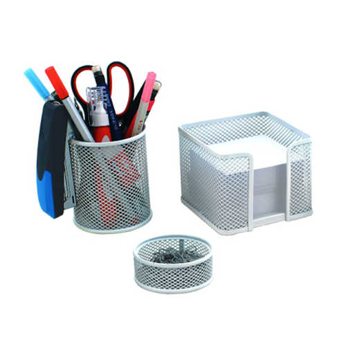 GLOBOX OFİS SETİ  METAL ÜÇLÜ GRİ 6643