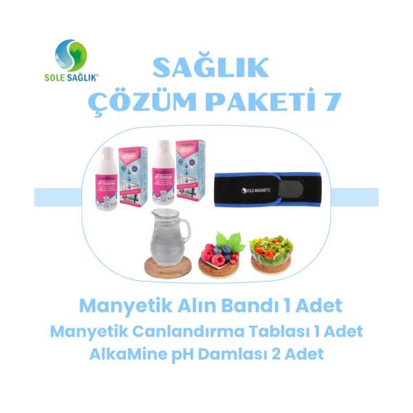 SOLE SAĞLIK ÇÖZÜM PAKETİ 7 (MANYETİK ALIN BANDI 1 ADET, CANLANDIRMA TABLASI 1 ADET, ALKAMİNE 2 ADET)