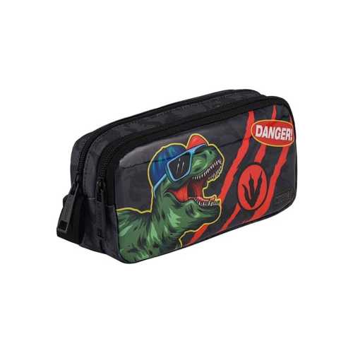 MUGGLE MU-9284 DANGER DİNO SİYAH KALEMLİK ÇANTA-6-