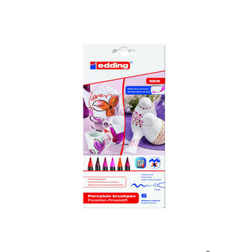 EDDİNG PORSELEN KALEMİ FIRÇA UÇ 1MM-4MM 6LI 6999