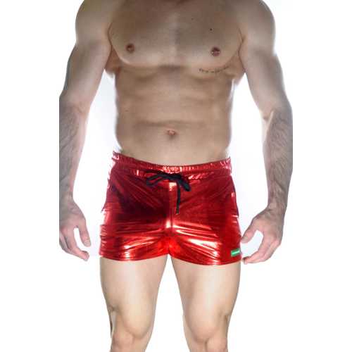 ERKEK KIRMIZI LAME SHORT