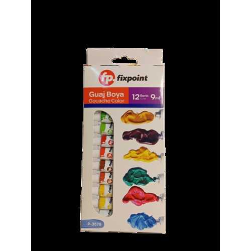 FİXPOİNT GUAJ BOYA TÜP 12 RENK 9ML P-3578