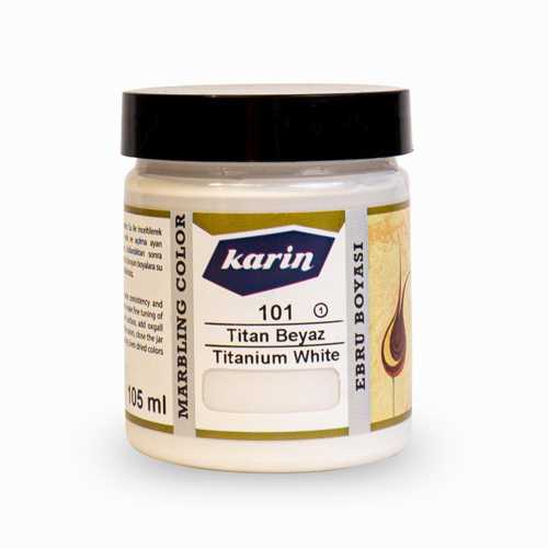 KARİN EBRU BOYASI 101 TİTAN BEYAZ 105ML 161222