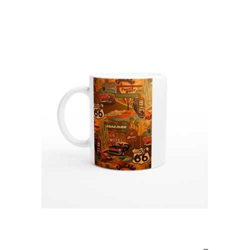 ROUTE 66 AMERİKAN RÜYASI RETRO KUPA BARDAK