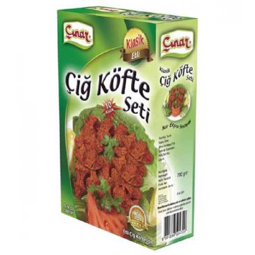 ÇINAR ÇİĞKÖFTE SETİ KLASİK (ETLİ İÇİN) 700 GR X 16 ADET