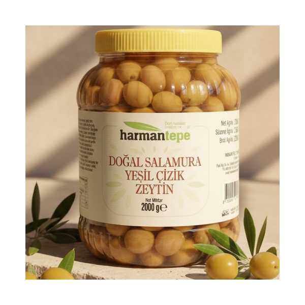 HARMANTEPE YEŞİL ÇİZİK ZEYTİN 2 KG