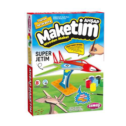 ESMAY AHŞAP MAKET BOYAMA SÜPER JETİM 3069