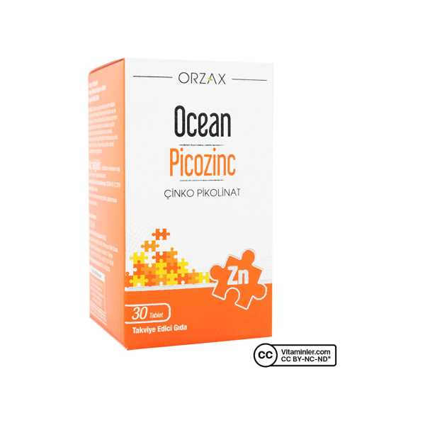 ORZAX OCEAN PİCOZİNC ÇİNKO PİKOLİNAT 30 TABLET