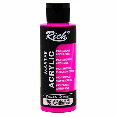 RİCH FLORESAN AKRİLİK 120ML 796 PEMBE