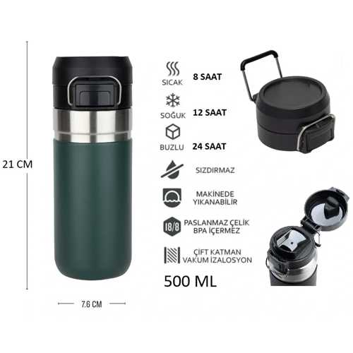 GLOBOX TERMOS - BS264-1 YEŞİL 500ML