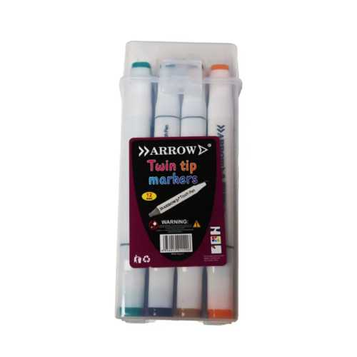 ARROW TWİN TİP AKRİLİK MARKER KALEM ÜÇGEN GÖVDE 12