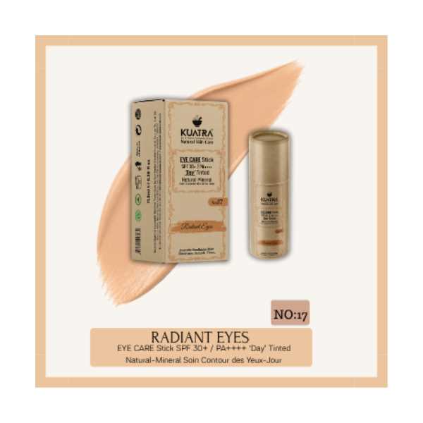 KUATRA RADİANT EYES GÖZ ÇEVRESİ DOĞAL MİNERAL GÜNDÜZ BAKIM STİCK SPF 30+ / PA++++ RENKLİ PLASTİKSİZ 