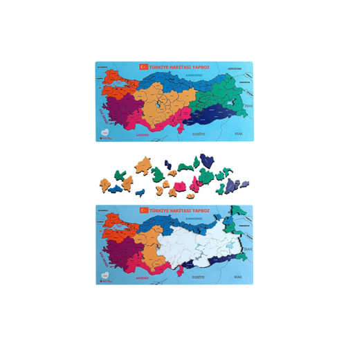 GİFT PLUS AHŞAP TÜRKİYE HARİTASI YAPBOZ 20X40