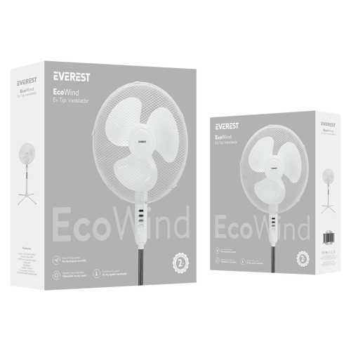 EVEREST FAN10 VALORA AİR BEYAZ/GRİ 16 MAKS 45W 3 K