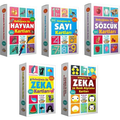 DİKKAT 1-3 YAŞ 5Lİ SET RENK-ŞEKİL-HAYVAN-SAYI-ZIT