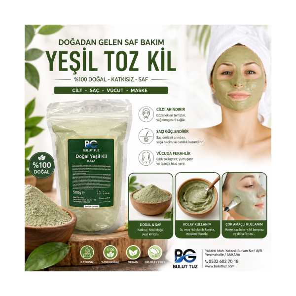 YEŞİL TOZ KIL 500 GR