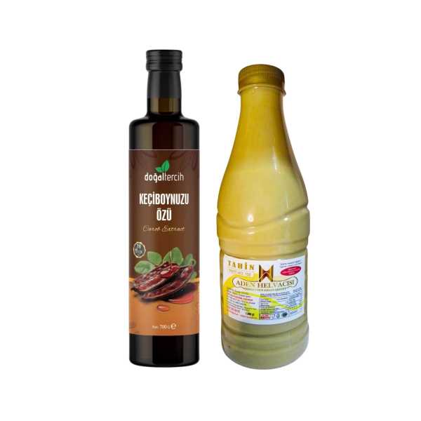 DOĞALTERCİH TAHİN PEKMEZ SET - KEÇİBOYNUZU ÖZÜ 700 GR & TAHİN 1000 GR