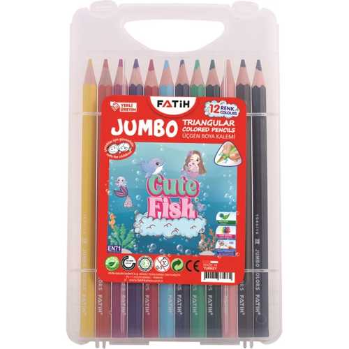 FATİH CUTFİSH JUMBO ÜÇGEN K.BOYA 12 RENK ÇANTALI
