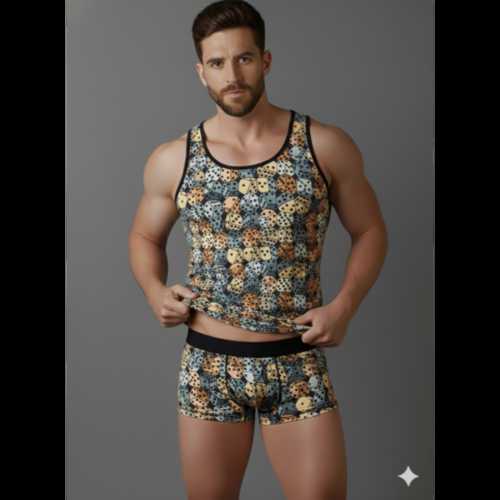 ERKEK DESENLİ TANK TOP BOXER TAKIMI