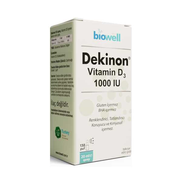 BİOWELL DEKİNON D3 1000 IU 20 ML SPREY