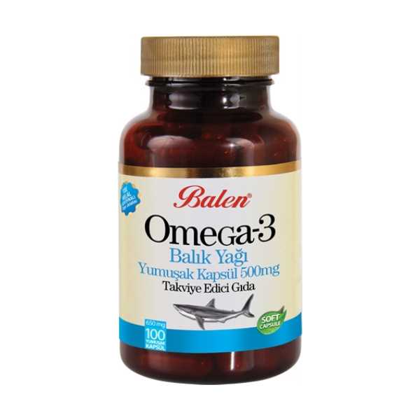 BALEN OMEGA 3 BALIK YAĞI YUMUŞAK KAPSÜL 650 MG* 100 ADET