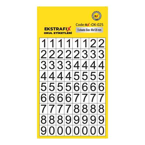 EKSTRAFİX (OK-025) OKUL ETİKET 80X120MM Q