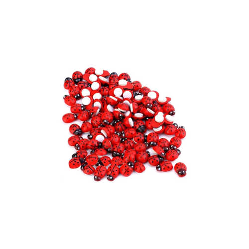 ESMAY AHŞAP UĞUR BÖCEĞİ KIRMIZI ASKILI 25MM 20Lİ