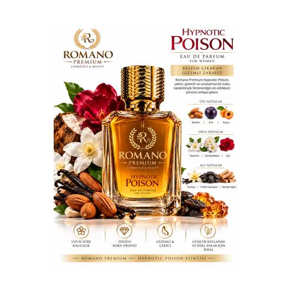 HYPNOTİC POİSON 50 ML KADIN PARFÜM KALICI YÜKSEK ESANS GÜN BOYU TAZELENMİŞ KOKU