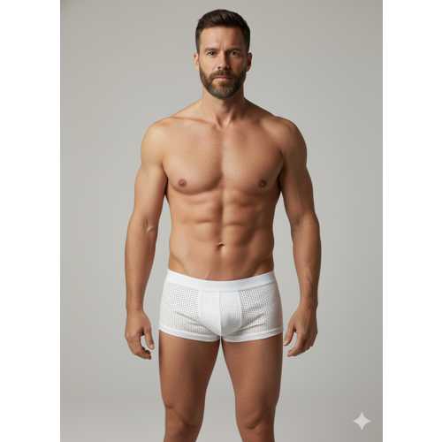 ERKEK BEYAZ FİLE BOXER