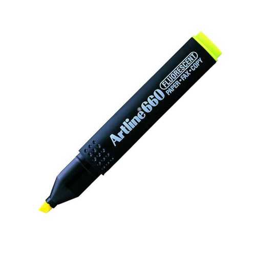 ARTLİNE 660 FOSFORLU KALEM KESİK F.SARI -12-