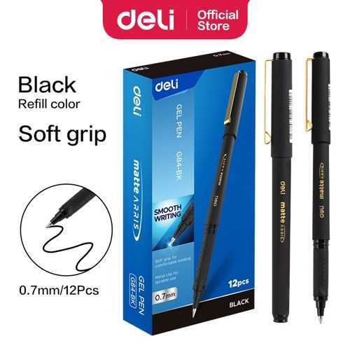 DELİ MATTE GEL PEN 0.7 MM SİYAH