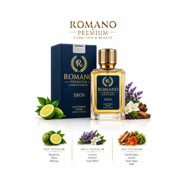 ROMANO PREMİUM EROS 50 ML ERKEK PARFÜM KALICI EDP