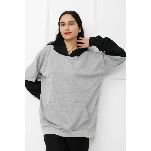 PARÇALİ SWEAT GRİ - 411.0313
