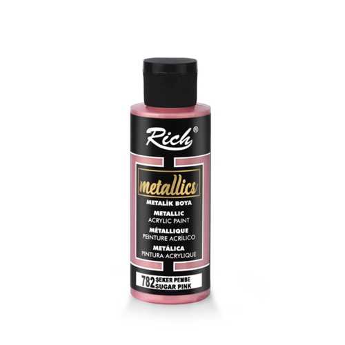 RİCH METALİK AKRİLİK 120ML 782 ŞEKER PEMBE
