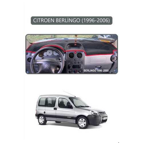CITROEN BERLİNGO 1996-2006TORPİDO KORUMA HALISI GRİ KENAR