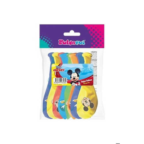 BALONEVİ BALON MİCKEY 12" 8Lİ