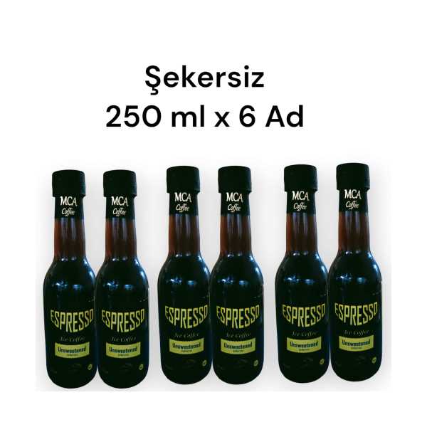 MCA ESPRESSO SOĞUK KAHVE (ŞEKERSİZ) 250 ML X 6 ADET