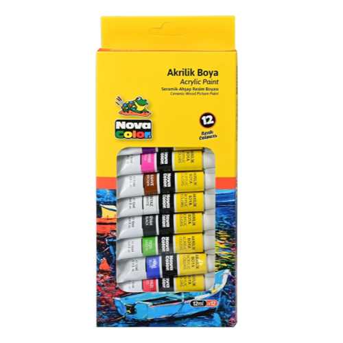 NOVA COLOR AKRİLİK BOYA TÜP 12ML 12 RENK