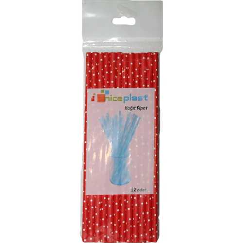 NİCE PLAS KAĞIT PİPET BARDAK TİP 12Lİ