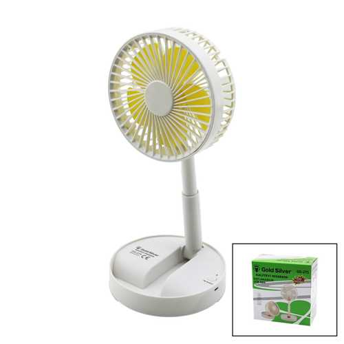 MASA ÜSTÜ VANTİLATÖR USB ŞARJIL KATLANIR FAN=13.6CM - UZAYAN AYAK=11-16CM 180 DERECE TELEFONLUKLU GS